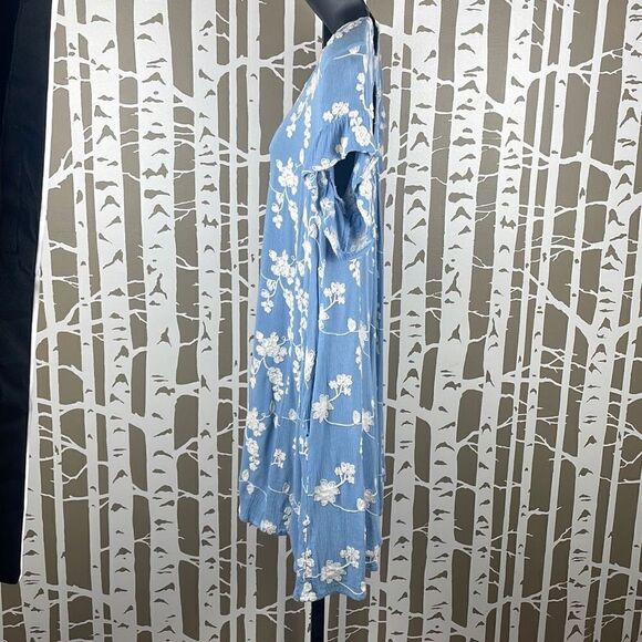 Altar'd State Floral Embroidered Gauze Cut Out Back Dress L - Picture 4 of 14